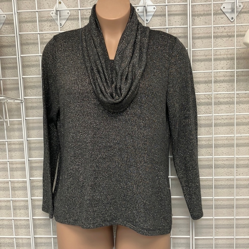 Chicos Sweater With Removable Cowl Neck Scarf Size: 3/ 16
